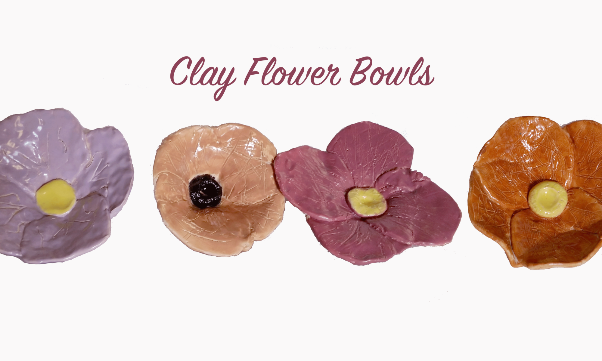 Kids clay flowers built in an Artigales class at Valley Art