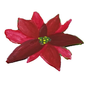 Clay Poinsettia Mini Cookie Plate